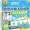 Dishwasher Cleaner Tablets & Deodorizer – 48 Pack (2 Year Supply) Deep Cleaning Descaler Pods, Removes Limescale, Hard Water, Calcium, Grease & Odor, Septic Safe Heavy Duty for Dish Washer