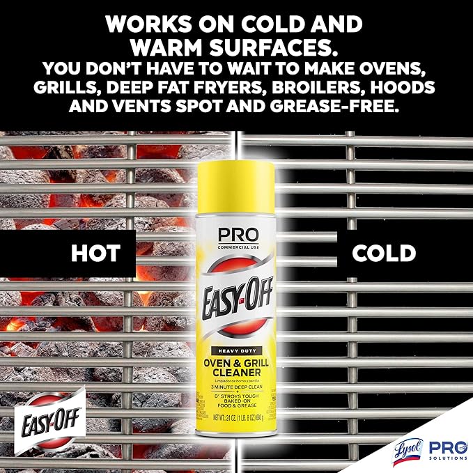Easy Off Heavy Duty Oven Cleaner Spray, 24oz, Removes Grease (Pack of 6)