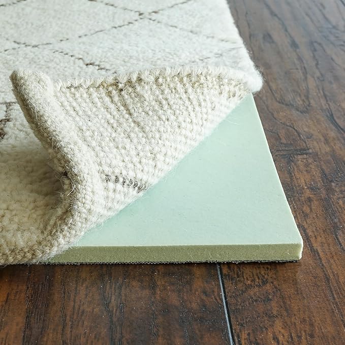 RUGPADUSA - Cloud Comfort Memory Foam - 6'x10' - 7/16" Thick - Luxurious Cushioned Rug Pad - Water Resistant