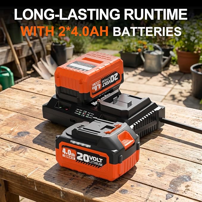 MAXLANDER 40V Cordless Leaf Blower Vacuum Mulcher, Leaf Vacuum with 40L Bag | Brushless Motor, 15:1 Mulch Ratio, 6-Speed Dial, 170MPH Blowers for Lawn Yard Cleanup, 2x4.0Ah Battery & Charger Included