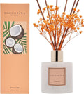 Premium Reed Diffuser Set with Preserved Baby's Breath & Cotton Stick Coconut Lime | 6.7oz Scent Fragrance Oil Diffuser for Bedroom Bathroom Home Décor