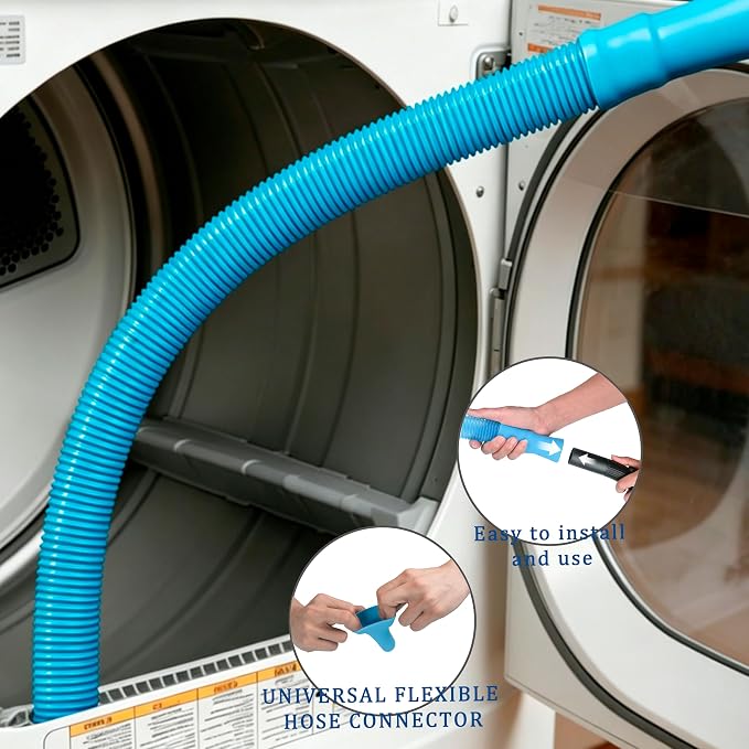 Dryer Vent Cleaner Kit with Flexible Vacuum Hose Attachments - Universal Lint Brush Tool Set for Clothes Dryer Cleaning, Shop Vac Accessories, Lint Trap Cleaner & Home Maintenance Essentials