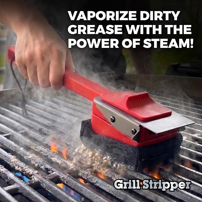 Grill Stripper Grill Cleaner for Outdoor Grill - Replacement Grill Sponge | Flame-Resistant Steam Sponge Refill for Grill Stripper BBQ Grill Cleaner For Outdoor Grill - Essential Grilling Accessories