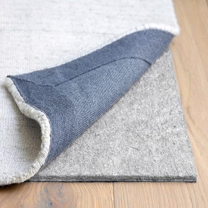 RUGPADUSA - Dual Surface - 7'10" x 9'10" - 3/8" Thick - Felt + Rubber - Enhanced Non-Slip Rug Pad - Adds Comfort and Protection - for Hard Surface Floors