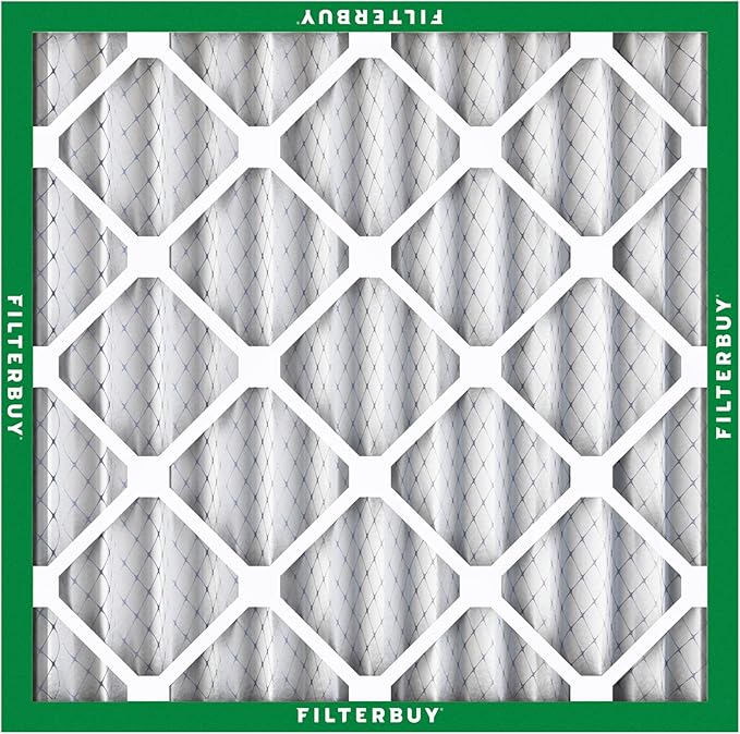 Filterbuy 10x10x2 Air Filter MERV 8 (MPR 700) Dust Defense Replacement (6-Pack), Electrostatic Pleated HVAC AC Furnace Filters, Made in USA (Actual Size: 9.50 x 9.50 x 1.75)