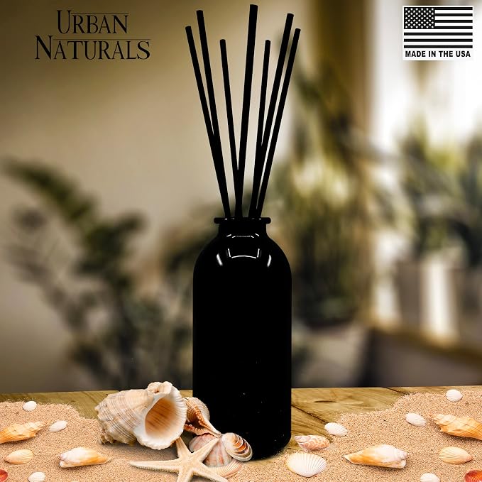 Reed Diffuser Set, Ocean Mist & Sea Salt - Bathroom Décor | Made with Essential Oils & Real Botanicals, Decorative Air Freshener for Large Rooms, Beautiful Home Décor Makes a Great Gift