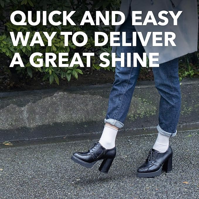 KIWI Express Shoe Shine Sponge | Leather Care for Shoes, Boots, Furniture, Jacket, Briefcase and More | Black, 0.23 Fl Oz (Pack of 1)