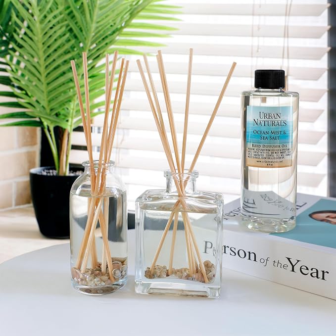 Reed Diffuser Set, Gardenia Blossoms - Bathroom Shelf Décor | Jasmine, Ylang-Ylang Scent Notes for a Continuous Air Freshener Scent