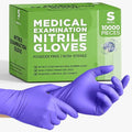 SafeWay Nitrile Disposable Gloves — Multi-Purpose Powder-Free, Non-Latex, Medical Use, and Textured Fingertips for Food Prep, Cleaning, Tattoo, Nursing, Lab, Examination, & More — (10000 pcs, Small)