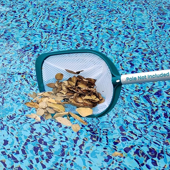 POOLWHALE Pool Spa Leaf Skimmer Net - Ultra Fine Mesh Diamond Netting with 5" Deep Bag for Above Ground Pools, Ponds, Hot Tubs, Spas and Fountains Removing Leaves & Debris(No Pole)