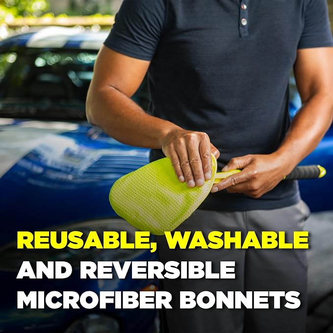 Invisible Glass 99050 Reach & Clean Glass Windshield Cleaner Tool Combo Kit with Premium Spray Glass Cleaner, Extendable Handle, (2) Reusable Quick Change Microfibers, and Storage Bag