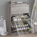 Shoe Cabinet with Odor Control and Back Panels, Deodorizing Slim 3-Flip Shoe Storage Cabinet for Entryway, Freestanding Hidden Shoe Rack Organizer for Entrance, Hallway, Bedroom