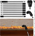 10.5FT Gutter Cleaning Tools from the Ground, Adjustable Long Handle Gutter Cleaner Include 8 Stainless Steel Telescoping Poles & 2 Gutter Cleaning Brush Easily Remove Leaves and Debris from Gutters