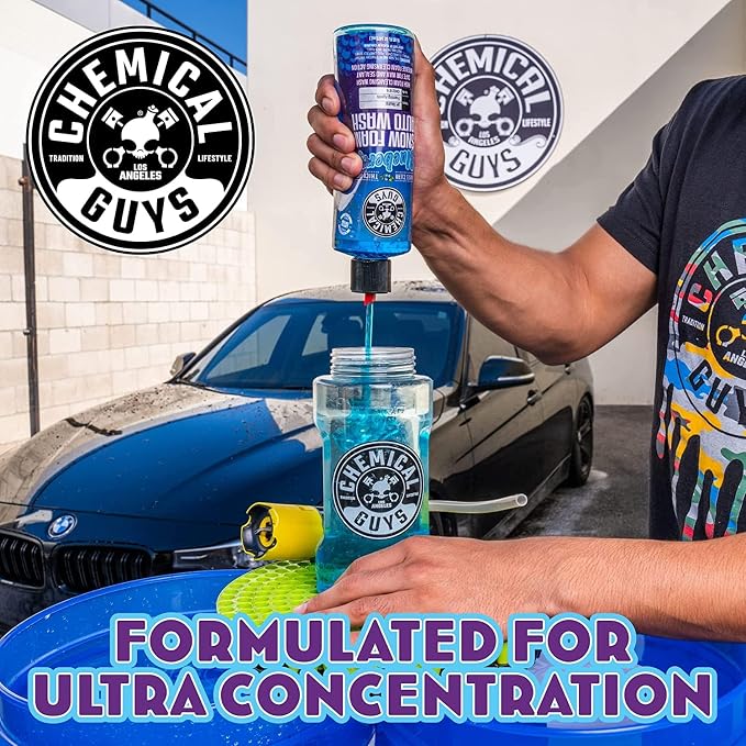 Chemical Guys, Blueberry Snow Foam Car Wash Soap for Foam Cannons, 64 oz | High-foaming pH-balanced suds for cannons, guns or buckets, gentle on wax and coatings