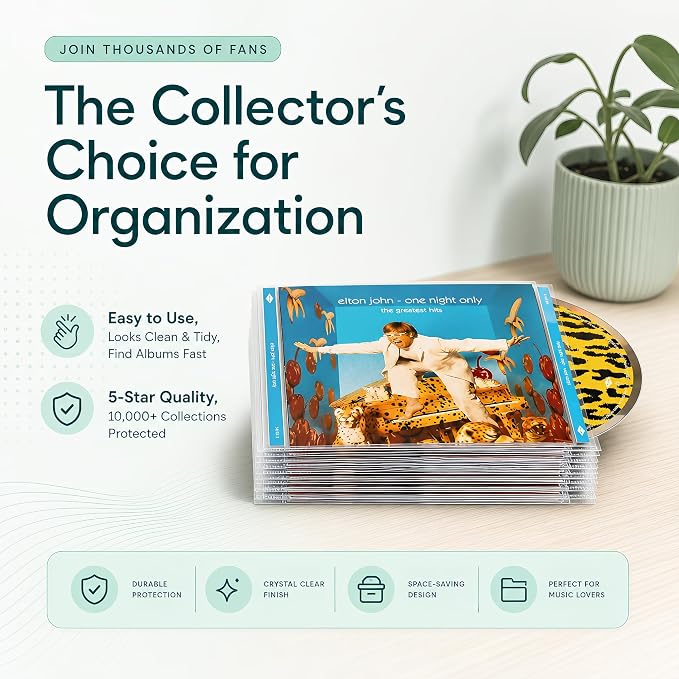 Tarifold CD Storage Sleeves with Closing Flap and Space for Cover, 100 Pack | Holds CD, cover art and booklet, durable 120-micron polypropylene, scratch and dust resistant, saves up to 70% storage space