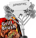 Grill Brush and Scraper Bristle Free Safe BBQ Brush for Grill Stainless Grill Grate Cleaner Safe Grill Accessories for Porcelain/Weber Gas/Charcoal Grill Gifts for Grill Wizard/Men/Dad