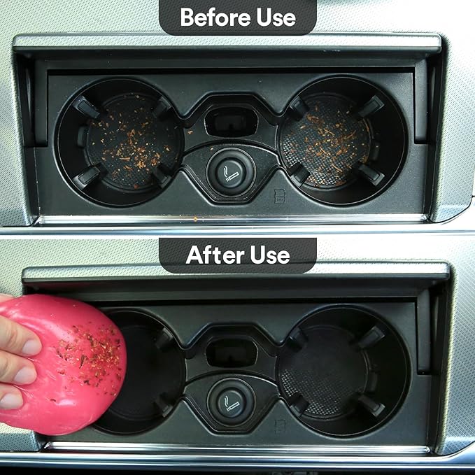 PULIDIKI Car Cleaning Gel Clean Putty Car Interior Cleaner Detailing Tools | Car Slime Cleaner Dust Cleaning Gel for Car Cleaning Supplies Car Essentials Car Gifts Car Accessories for Women Pink
