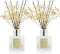 Reed Diffuser 3.38 oz (100ml) 2pk, Clean Linen Scented Reed Diffuser Set,Reed Diffuser & Oil Diffuser Sticks, Aromatherapy, Airkeep Reed Diffuser Set Box 2-Clean Linen