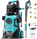 2026Upgraded Pressure Washer 5000PSI with Adj-8-Level Touch Screen, 34" Tall Power Washer, 4 Quick Connect Nozzles, Inlet Hose&Filter&500mlFoam Cannon for Cars/Fences/Driveways/Home Cleaning, Green