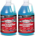 SIMPSON Cleaning 88281 Cleaner, Concentrated Soap Solution for Pressure Washers and Spray Bottles, Use on Concrete, Vinyl Siding, Appliances, Windows, Cars, Fences, Decks, Blue, 1 Gallon (Pack of 2)
