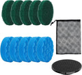 Electric Spin Scrubber Replacement Brush Heads Set, 10 Piece Replacement Brush Cleaning Kit for Cordless Power Scrubber, for Household Cleaning Brushes Kitchen Bathroom Floor Tile Car