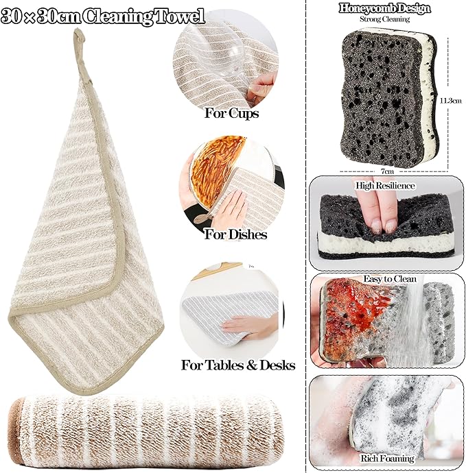 5pcsHand Broom Beech Wood Brush,Dust Brush,Duster for Counter,12inch Foxtail Bench Brush, Round Handle Handheld Brushes,5 Rows Soft Bristles for Bed,Shop Table,Woodworking Cleaning,Car,Sofa,Furniture