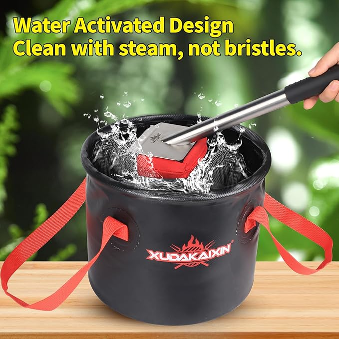 XUDAKAIXIN Grill Brush Bristle Free,(Only Replaceable Cleaning Head No Grill Brush)-Red