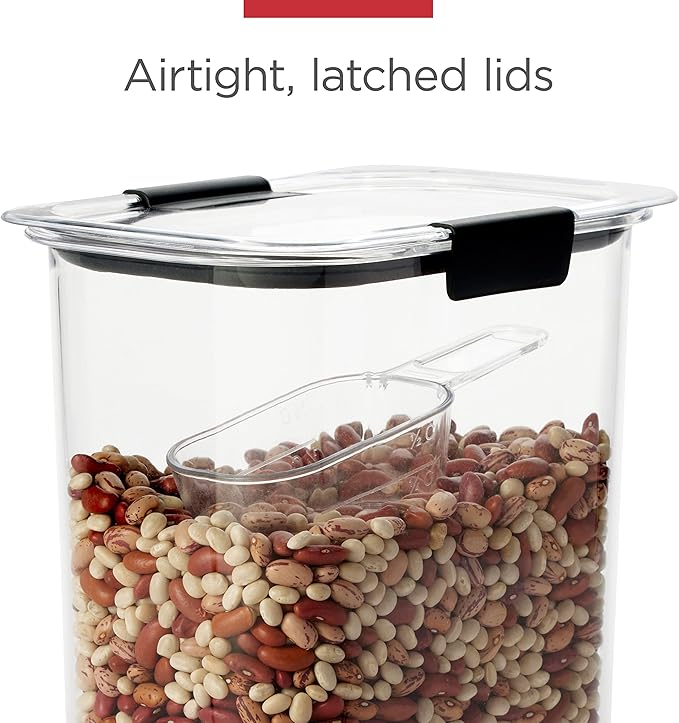 Rubbermaid Brilliance Airtight Food Storage Container | BPA-Free | Dishwasher-Safe | 32oz Capacity | Pack of 2
