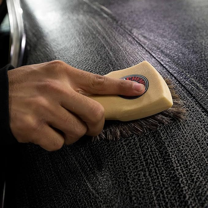Chemical Guys, Long Bristle Horsehair Leather Cleaning Brush for Interiors | Soft horsehair bristles gently clean leather seats, furniture, sneakers and boots without scratching