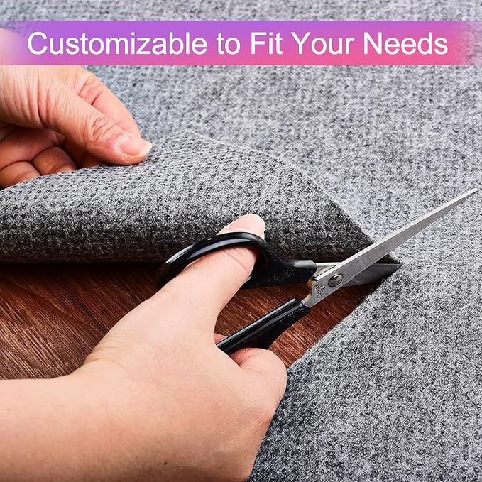Ultra Strong Anti-Slip Rug Felt Pad 2 x 8 ft for Hardwood Floors, Non Slip Area Gripper, Thin Profile Non Skid Carpet Mat Keep Your Rugs in Place- Gray