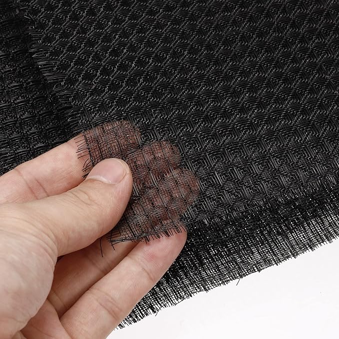 PATIKIL 47.2" x 78.7" Air Conditioner Air Filter Material, Plastic Dustproof Filtering Mesh Screen Replacement for Air Conditioning, Black