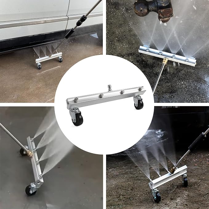 Hourleey Pressure Washer Undercarriage Cleaner, Undercarriage Water Broom with 13 Inch Extension Wand and 45-Degree Angled Wand, 4000 PSI