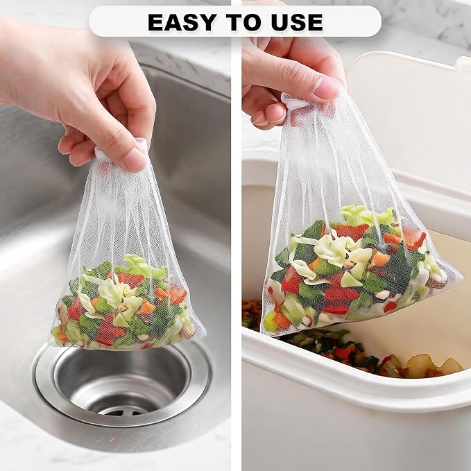 WYIRONG 250 Pack Disposable Drain Covers, Disposable Mesh Sink Strainer Pouches for Sourdough, One Use Sourdough Drain Catcher Mesh Cover Nets for Kitchen Sink, Strainer Pouches Kitchen and Bathroom