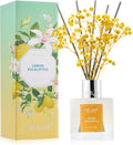 Reed Diffuser Set,3.38 fl oz (100 ml) - Lemon Eucalyptus Oil Diffusers with 8 Reed Sticks, Home Fragrance Reed Diffuser for Bathroom Shelf Decor