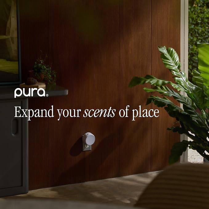 Pura Home, Smart Home Fragrance Diffuser, V5 | Adjustable Smart Home Fragrance Diffuser, Set Schedules and Timers, LED Light, Holds 2 Scent Refills, Refills Sold Separately