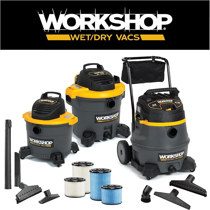 WORKSHOP Wet/Dry Vacs WS25051A 2-1/2-in. Gutter Cleaning Vac Attachment Kit | Collects or Blows Debris Out of Gutters, For WORKSHOP Shop Vacuum Cleaners, Fits 2-1/2-inch Extension Wands and Hoses