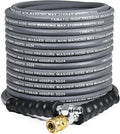 YAMATIC 5/16" Pressure Washer Hose 50FT, 4000 PSI Steel Wire Braided, 212°F Hot Water Power Washer Hose, 3/8" Swivel Quick Connect, M22-14mm to 3/8" Adapters for Simpson, DeWalt, Generac, Troy-Bilt