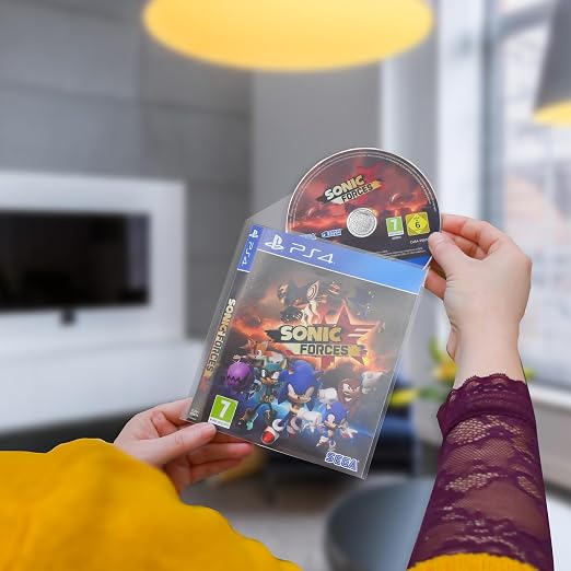 Tarifold Video Game Storage Sleeves for PS4 Games, Closing Flap, 25 Pack | Holds PS4 game disc and cover, durable 120-micron polypropylene, scratch-resistant, saves up to 70% storage space