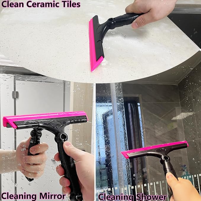 EHDIS 2PCS Flexible 8-Inch Silicone Squeegee Window Tint Tool Auto Water Blade, Shower Squeegee for Car Windshield, Glass, Tiles, and Smooth Surfaces