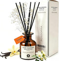 Reed Diffuser Set, 5oz, Vanilla Cream Cozy Scent | Home Fragrance w/5 Fiber Sticks, Rich Vanilla Cream Scent, 90-Day Diffusion, Pet-Safe Home Gift for Bath & Bedroom