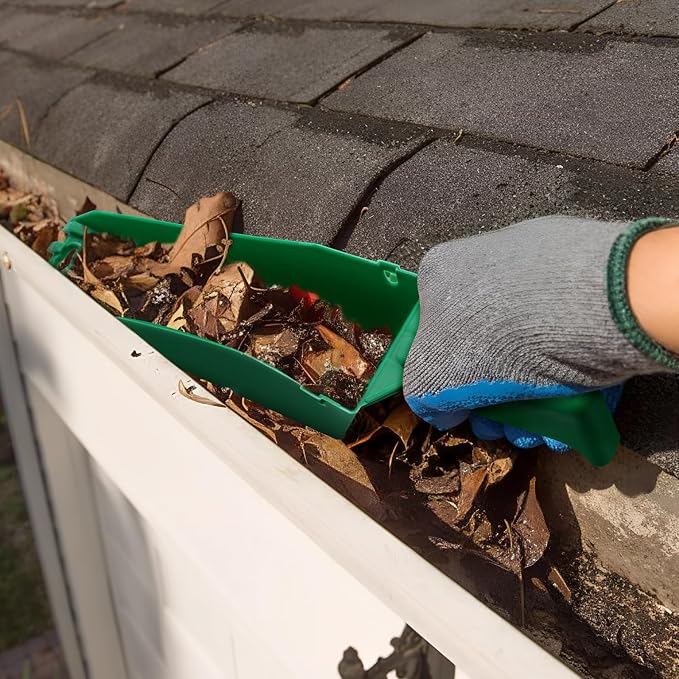 3 Pcs Wedge Gutter Cleaning Tool with Drain Design Easy Removal of Leaves and Dirt from Rain Multifunctional Cleaning Tools for Pet Food Fertilizer Gardening