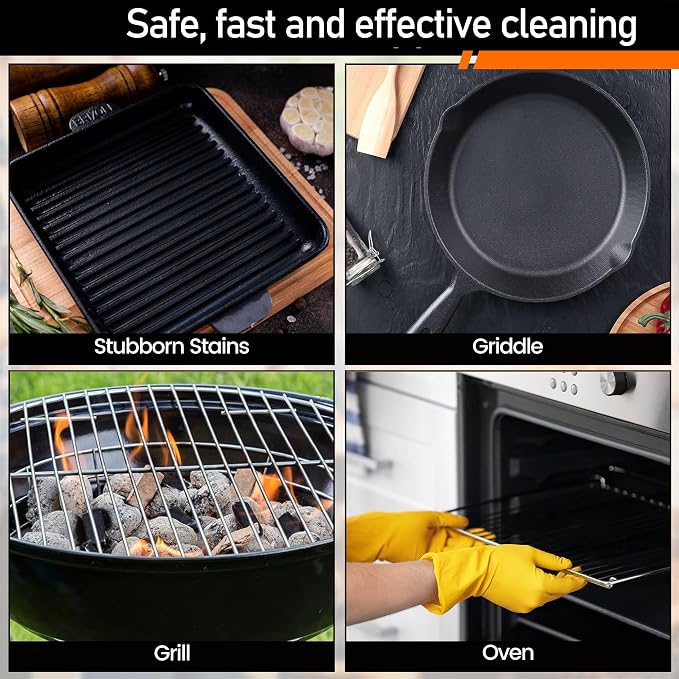 Heavy Duty Grill Cleaner, Grill Cleaning Bricks, Pumice Stone for Cleaning | for cleaning flat top, Pumice Griddle Cleaning Stone Removing Stains for BBQ, Swimming Pool, Sink (8 Pack)