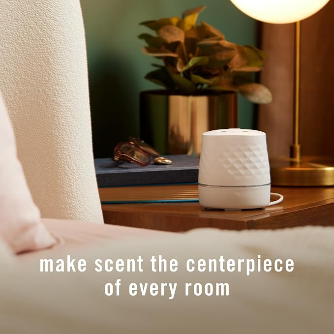 Febreze Plug Scent Booster in White, Continuous Scent Device Oil Diffuser, Compatible with Febreze Air Freshener Plug in Refills (Pack of 2)
