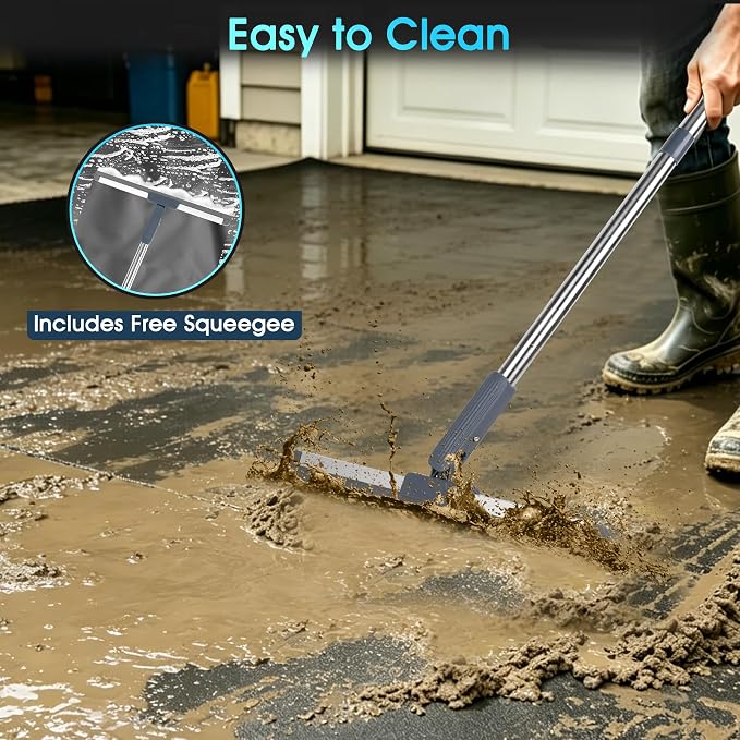 ToLanbbt 7'9" x 18' Garage Floor Mat, Heavy Duty Water Containment Mat with 1.2" Raised Edges, Protection from Snow Mud Rain and Oil, Non-Slip Garage Parking Mat for SUVs Trucks
