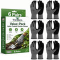6 Pairs gardening gloves mechanic for men grip,Breathable latex dipped gloves,Suitable for garden weeding, construction, outdoor, warehouse handling, etc.
