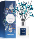 Reed Diffuser Set,3.38 fl oz (100 ml) - Bergamot Lavender Oil Diffusers with 8 Reed Sticks, Home Fragrance Reed Diffuser for Bathroom Shelf Decor