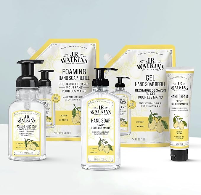 J.R. Watkins Liquid Hand Soap Lemon Refill, 34 Fl Oz