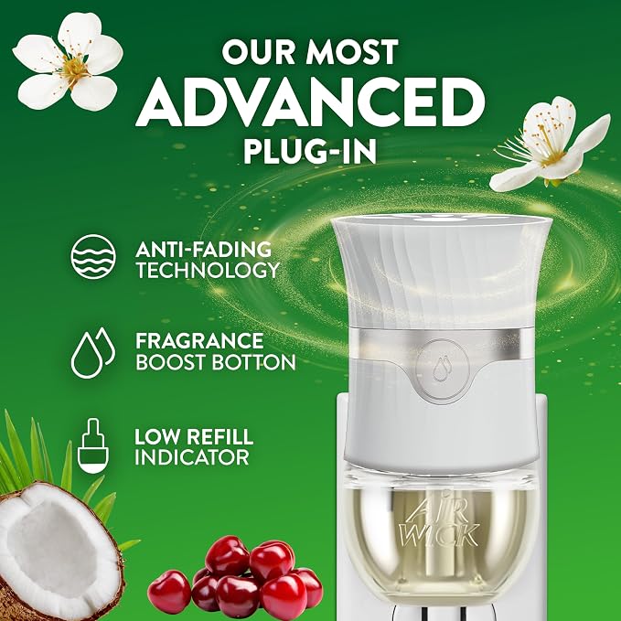 Air Wick Plug in Scented Oil Refill, 2ct, Paradise Retreat, Air Freshener, Essential Oils