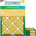 Filterbuy 16.38x21.5x1 Air Filter MERV 11 (MPR 1200) Allergen Defense Replacement (4-Pack), Electrostatic Pleated HVAC AC Furnace Filters, Made in USA (Actual Size: 16.50 x 21.50 x 0.75)