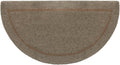 COTTON CRAFT Pure Wool Fireplace Rug - 22x44 inch Natural Tan Hearth Rug | Fire Resistant Hand Tufted Accent Carpet - Half Moon Shaped - Entryway Anti Fatigue Rug